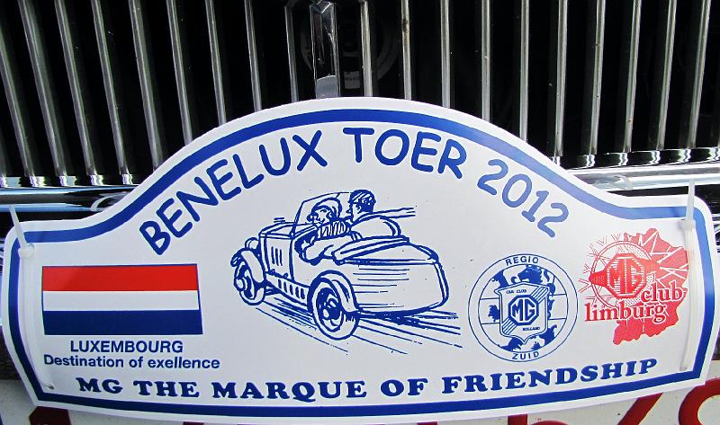 Benelux Toer 22 en 23-9-2012 (2).JPG - Een 2daagse Benelux Toer georganiseerd door: Dag 1, door MG CL. Limburg, Waremme-La Roche-Luxembourg. Dag 2 door: MG Car Club Holland Regio Zuid, Luxembourg-Recht-Noorbeek (NL)